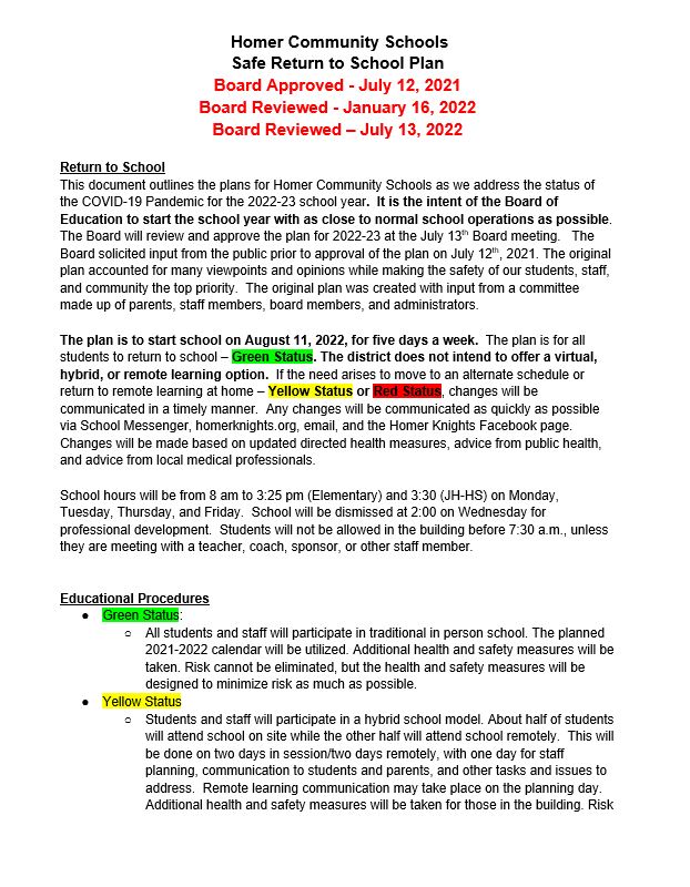 Homer Community Schools